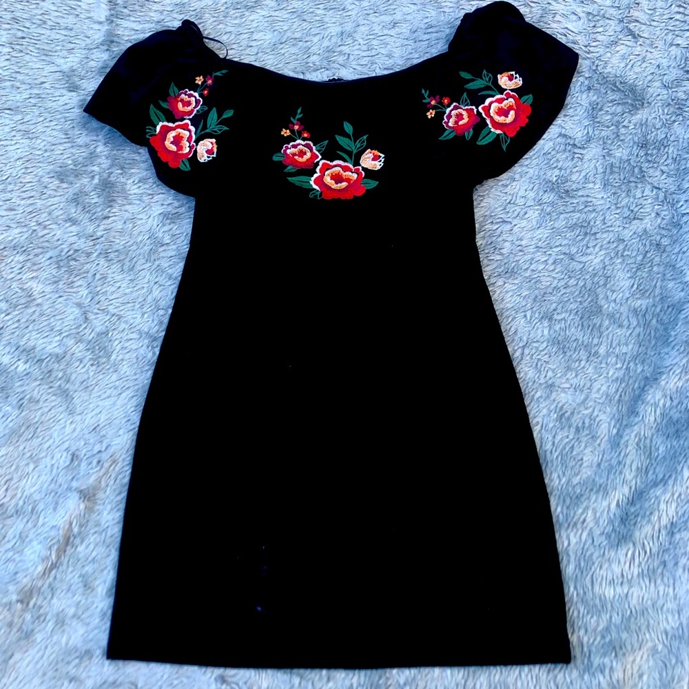 A. Calin by Flying Tomato Off Shoulder Dress
